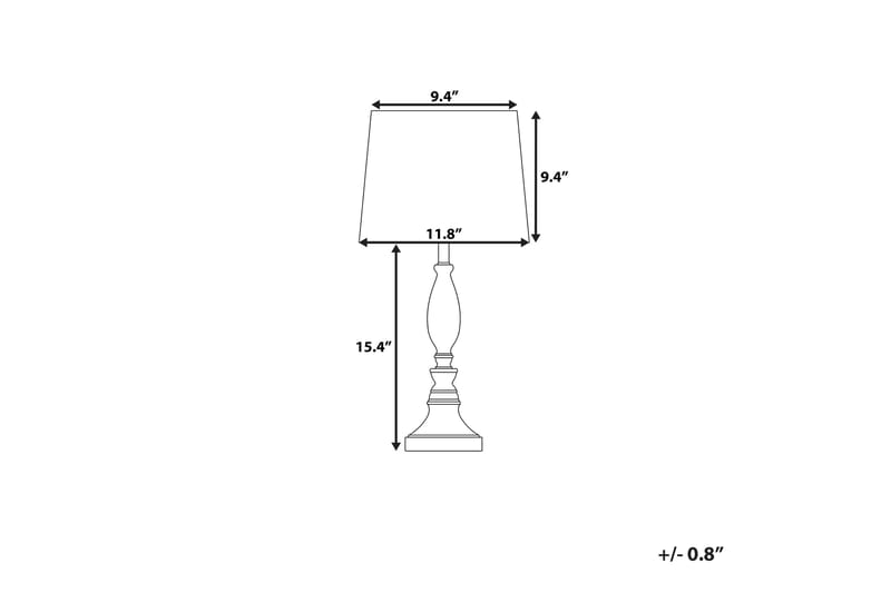 HODMO Bordslampa 30 cm - Sängbordslampa - Sovrumslampa - Fönsterlampa på fot - Bordslampor & bordsbelysning