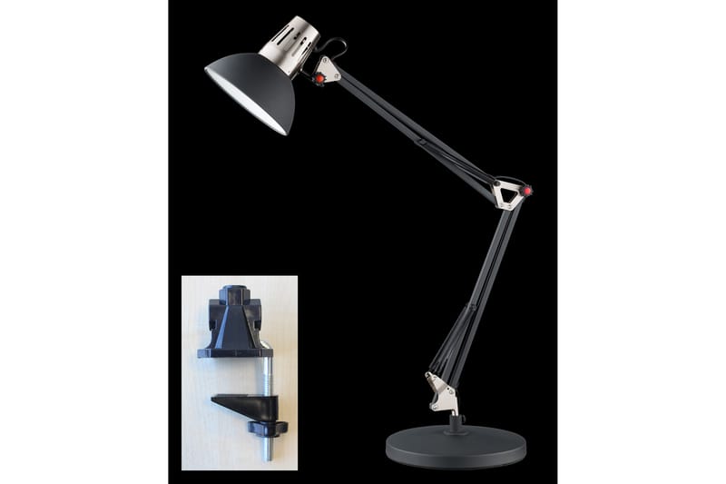 JEFF Bordslampa Svart - Sängbordslampa - Sovrumslampa - Fönsterlampa på fot - Bordslampor & bordsbelysning