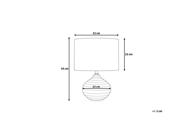 KUBAN Bordslampa 32 cm - Sängbordslampa - Sovrumslampa - Fönsterlampa på fot - Bordslampor & bordsbelysning