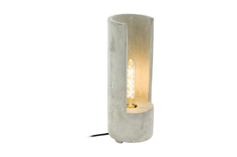 LYNTON Bordslampa 14x37 Rund Betong - Eglo - Bordslampor & bordsbelysning - Sängbordslampa - Fönsterlampa på fot - Sovrumslampa