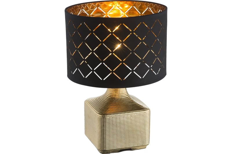MIRAUEA Bordslampa Guld/Svart - Globo Lighting - Sängbordslampa - Sovrumslampa - Fönsterlampa på fot - Bordslampor & bordsbelysning