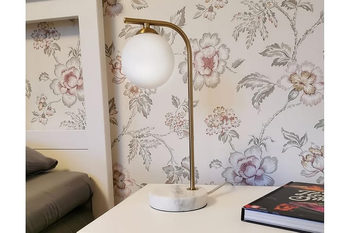 ORFEUS Bordslampa Mässing/Marmor - Bordslampor & bordsbelysning - Sängbordslampa - Fönsterlampa på fot - Sovrumslampa