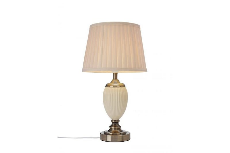 OTTILIA Bordslampa 22-28 Beige/Antikmässing - Bordslampor & bordsbelysning - Sovrumslampa