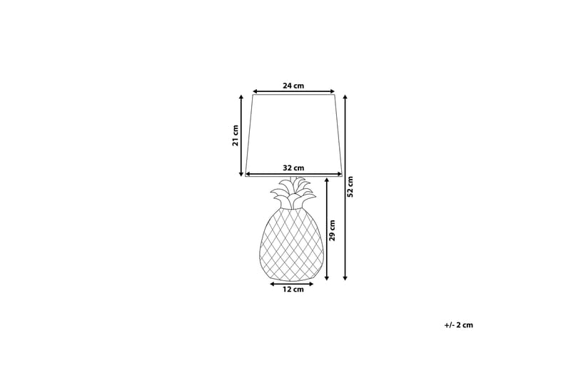 PINEAPPLE Bordslampa 32 cm - Sängbordslampa - Sovrumslampa - Fönsterlampa på fot - Bordslampor & bordsbelysning