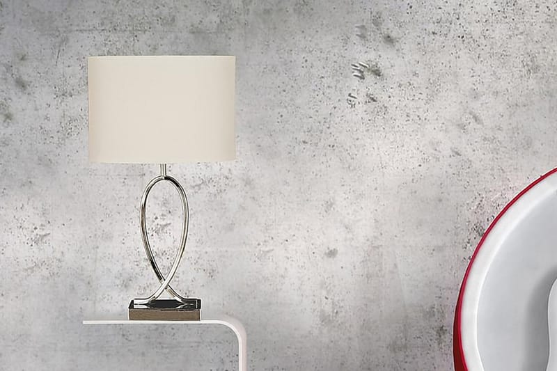 POSH Bordslampa Krom/Vit - Aneta Lighting - Bordslampor & bordsbelysning - Fönsterlampa på fot - Sängbordslampa - Sovrumslampa