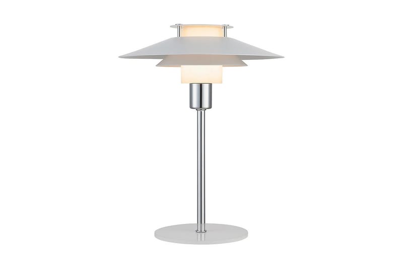RIVOLI Bordslampa Vit/Krom - Halo Design - Sängbordslampa - Sovrumslampa - Fönsterlampa på fot - Bordslampor & bordsbelysning
