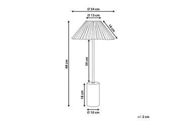 Bosleba Bordslampa 68 cm E27 - Beige/Vit - Belysning - Inomhusbelysning & lampor - Sänglampa - Sängbordslampa