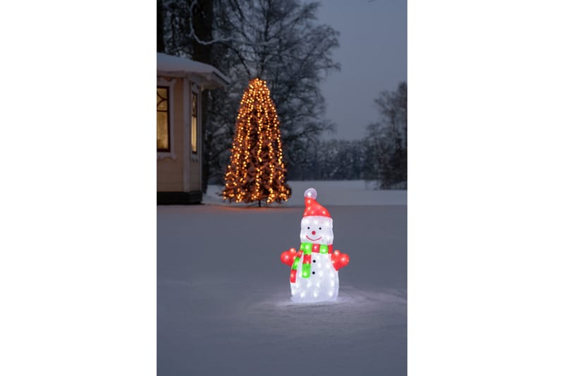 Konstsmide Snögubbe akryl 50cm 88 LED Transparent - Konstsmide - Dekorationsbelysning djur & figurer