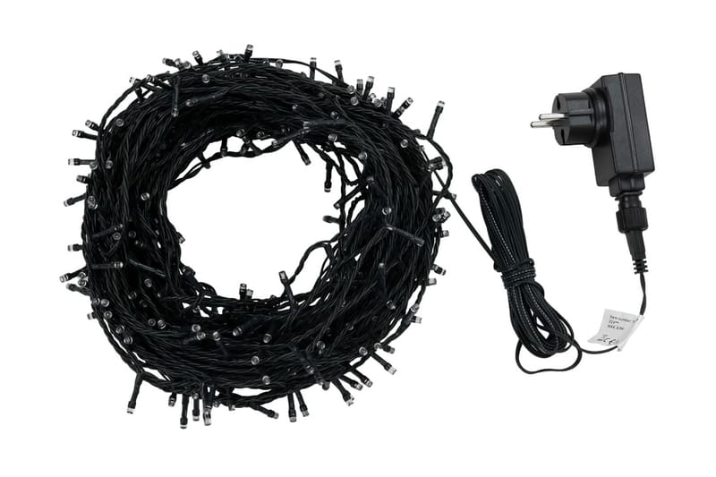 Ljusslinga 2000 LED inne/ute 200m IP44 varmvit - Svart - Julbelysning - Ljusslinga - Balkongbelysning