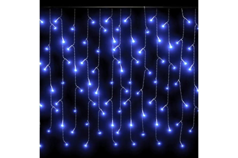Ljusslinga draperi istappar 10 m 400 lysdioder blå - Blå - Julbelysning - Ljusslinga - Balkongbelysning