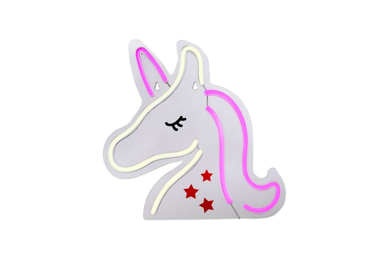 Neon-Enhörning Just Light Dekorationslampa, Multicolored