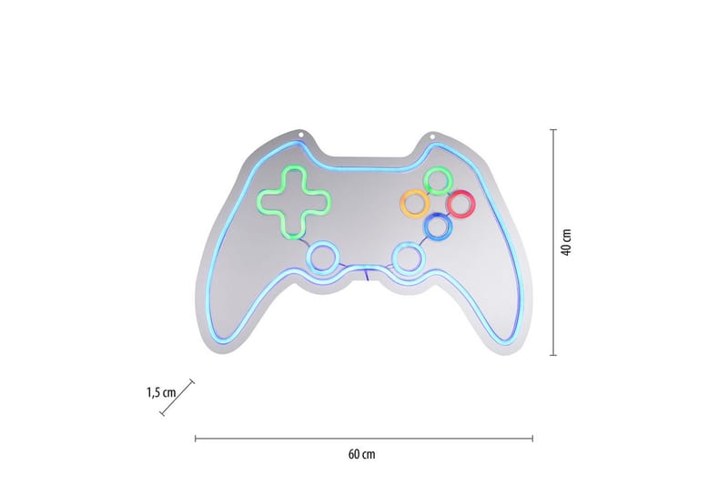 Neon-Gamer Just Light Dekorationslampa - Multicolored - Belysning - Inomhusbelysning & lampor - Dekorationsbelysning - Ljusnät