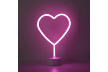 Neon-Hjärta Just Light Dekorationslampa - Pink - Belysning - Inomhusbelysning & lampor - Dekorationsbelysning - Ljusnät