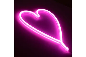 Neon-Hjärta Just Light Dekorationslampa - Pink - Belysning - Inomhusbelysning & lampor - Dekorationsbelysning - Ljusnät