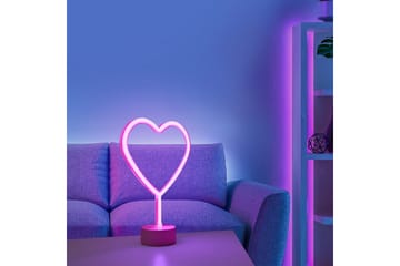 Neon-Hjärta Just Light Dekorationslampa - Pink - Belysning - Inomhusbelysning & lampor - Dekorationsbelysning - Ljusnät