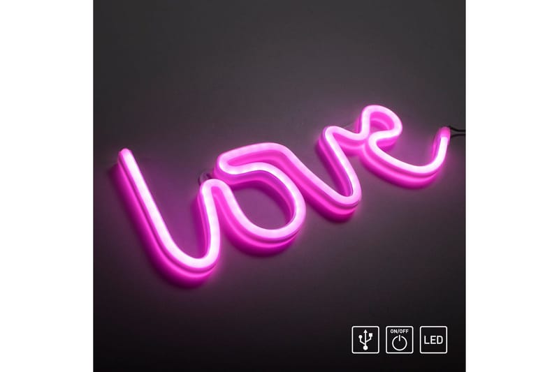 Neon-Kärlek Just Light Dekorationslampa - Pink - Belysning - Inomhusbelysning & lampor - Dekorationsbelysning - Ljusnät