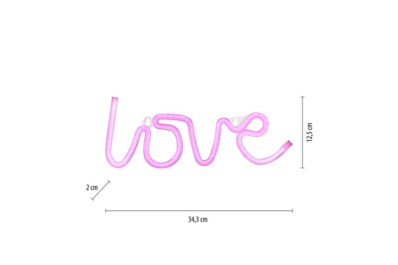 Neon-Kärlek Just Light Dekorationslampa - Pink - Belysning - Inomhusbelysning & lampor - Dekorationsbelysning - Ljusnät