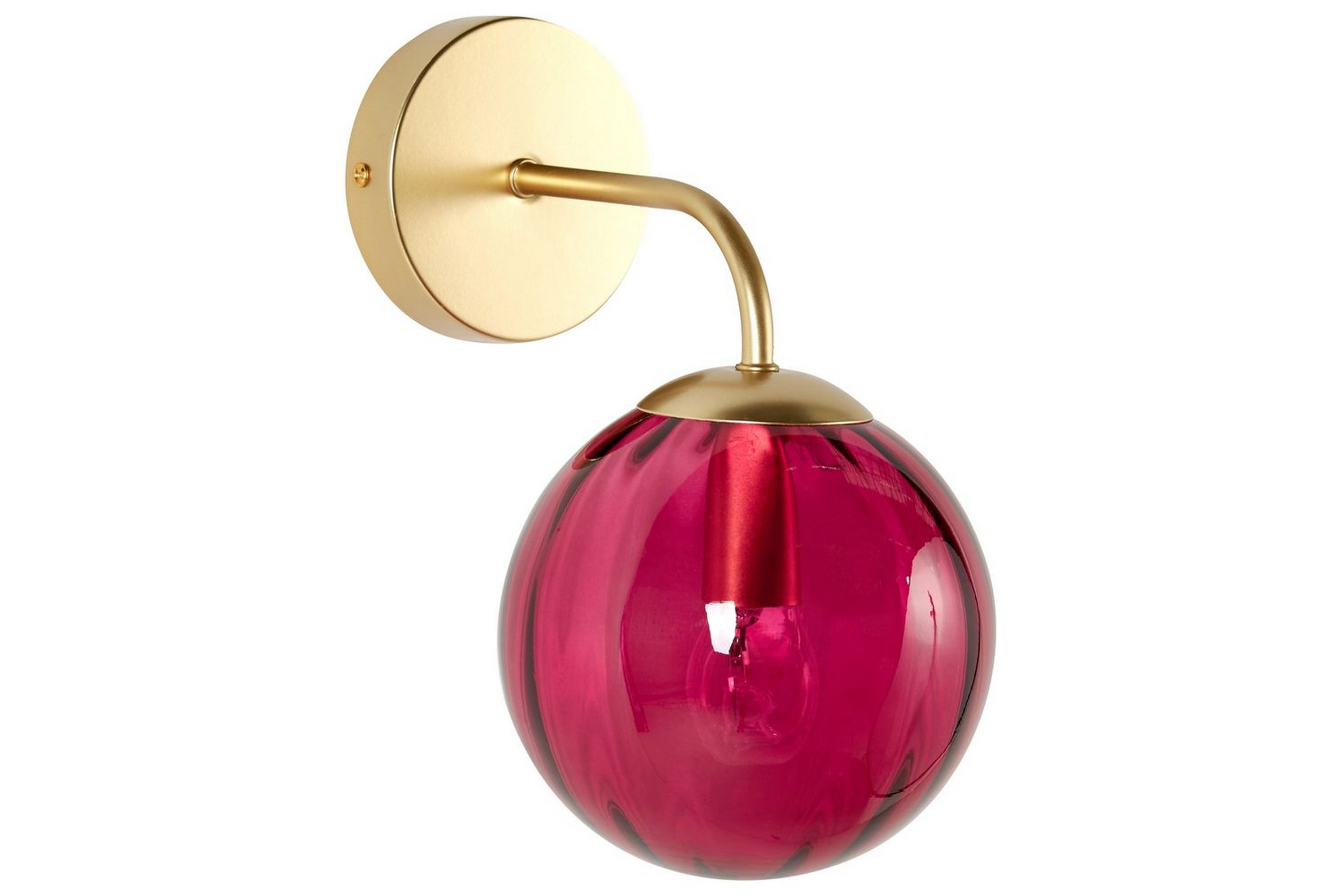 Dionysus Vägglampa E14 - Vinröd/Guld