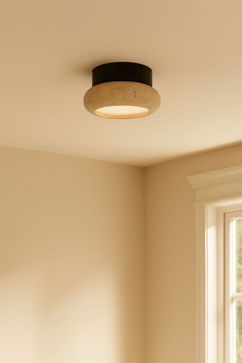 Eryvin Vägglampa 15 cm Rund - Valnöt Beige - Belysning - Inomhusbelysning & lampor - Vägglampor & väggbelysning