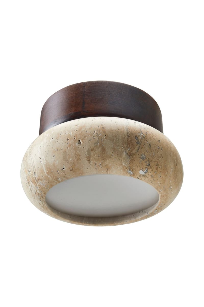 Eryvin Vägglampa 15 cm Rund - Valnöt Beige - Belysning - Inomhusbelysning & lampor - Vägglampor & väggbelysning