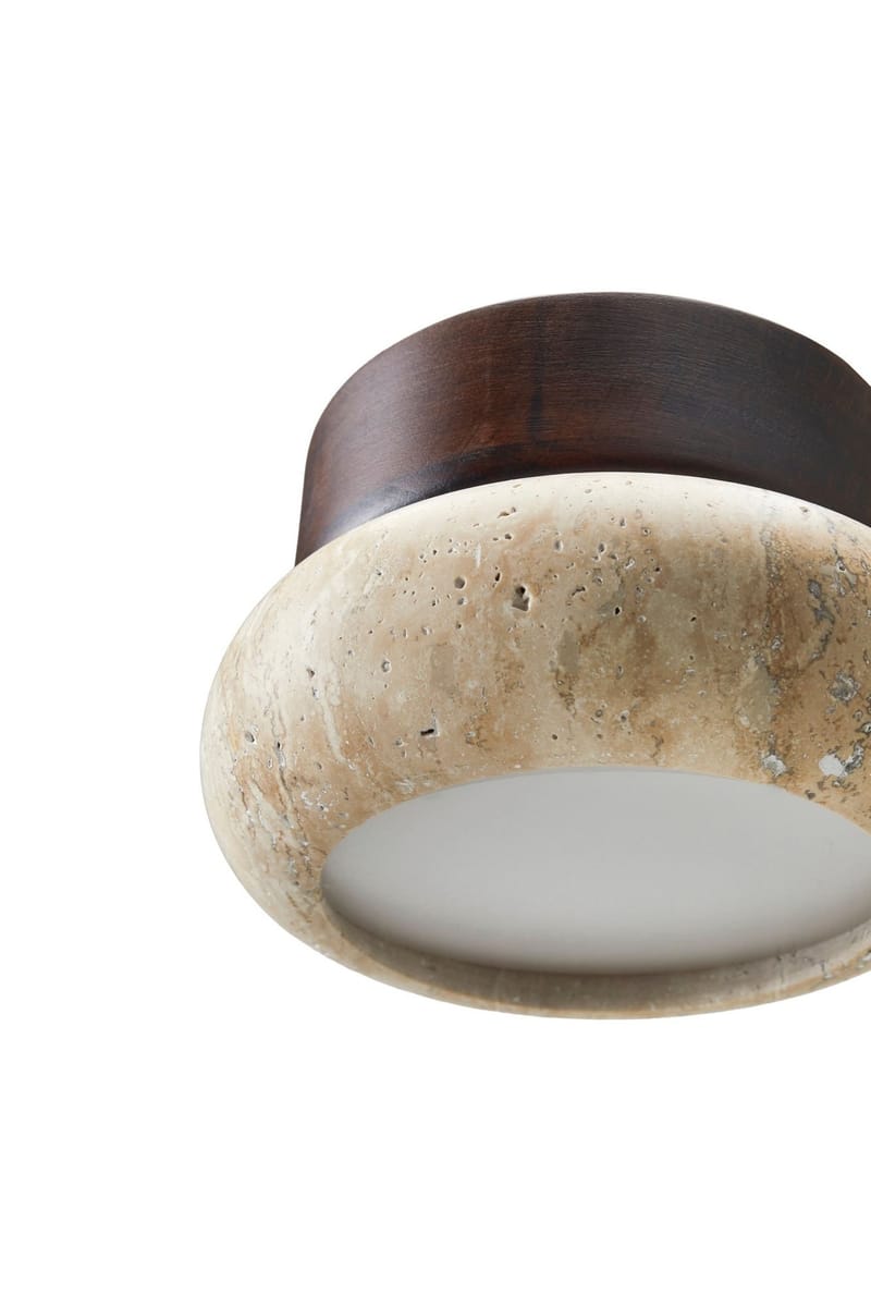 Eryvin Vägglampa 15 cm Rund - Valnöt Beige - Belysning - Inomhusbelysning & lampor - Vägglampor & väggbelysning