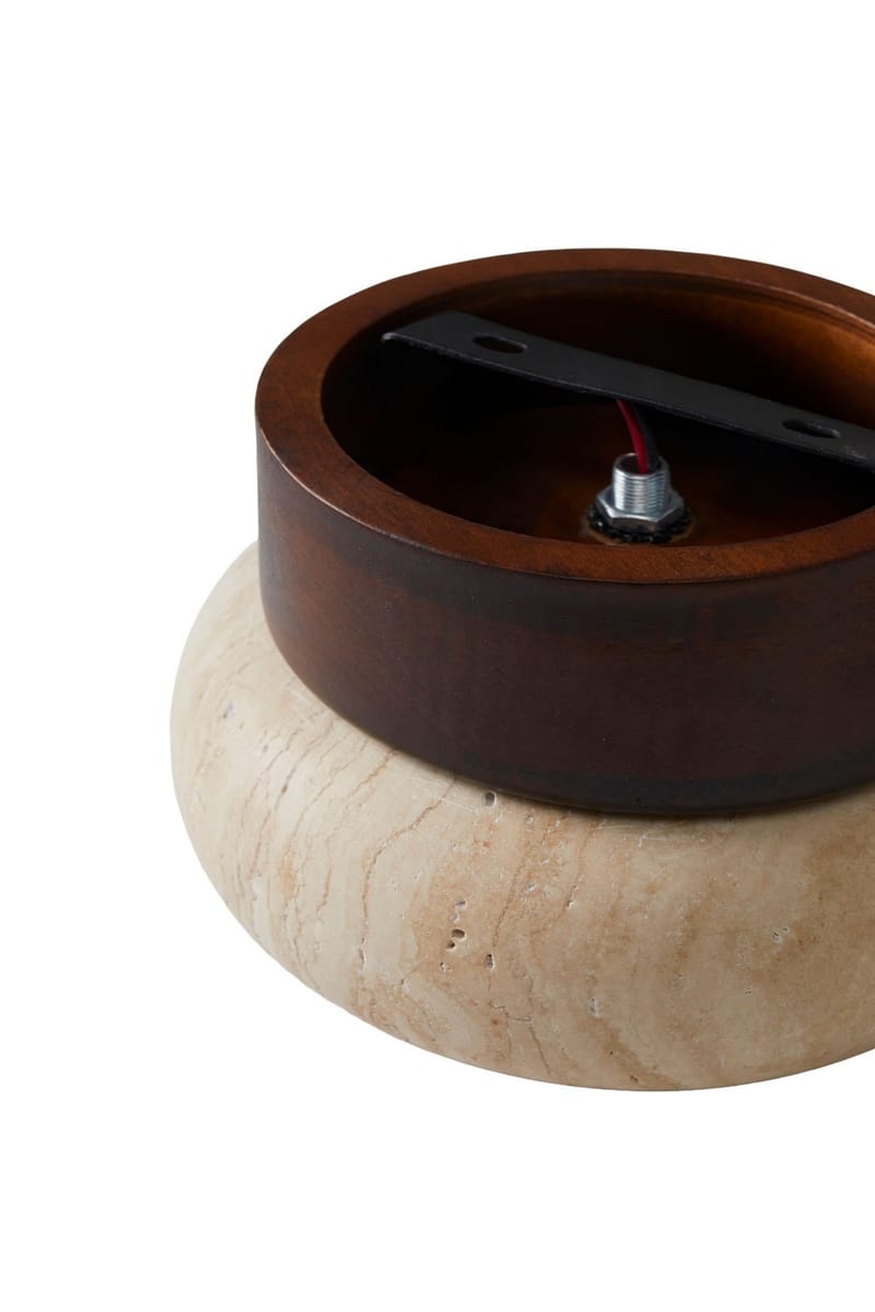 Eryvin Vägglampa 15 cm Rund - Valnöt Beige - Belysning - Inomhusbelysning & lampor - Vägglampor & väggbelysning