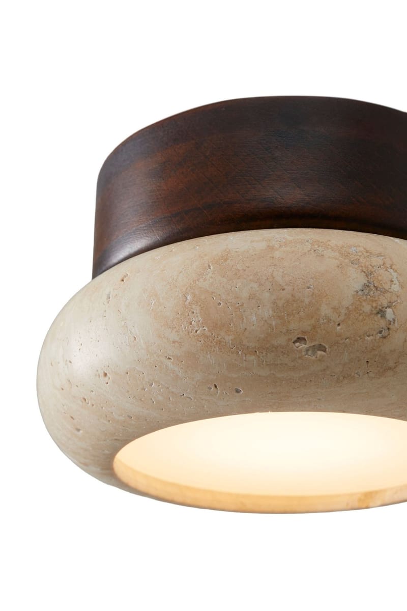 Eryvin Vägglampa 15 cm Rund - Valnöt Beige - Belysning - Inomhusbelysning & lampor - Vägglampor & väggbelysning