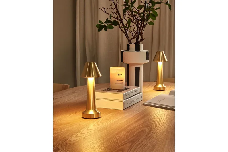 Adasi LED Bordslampa 2 st 24 cm - Guld - Belysning - Inomhusbelysning & lampor - Fönsterlampor & fönsterbelysning - Fönsterlampa på fot