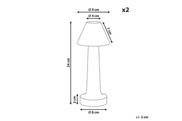Adasi LED Bordslampa 2 st 24 cm - Guld - Belysning - Inomhusbelysning & lampor - Fönsterlampor & fönsterbelysning - Fönsterlampa på fot