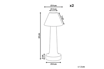 Adasi LED Bordslampa 2 st 24 cm - Svart - Belysning - Inomhusbelysning & lampor - Fönsterlampor & fönsterbelysning - Fönsterlampa på fot