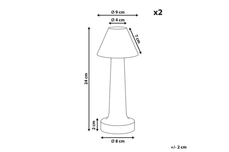 Adasi LED Bordslampa 2 st 24 cm - Svart - Belysning - Inomhusbelysning & lampor - Fönsterlampor & fönsterbelysning - Fönsterlampa på fot
