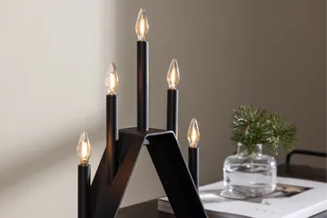 Åre Adventsljusstake 36 cm - Svart - Belysning - Inomhusbelysning & lampor - Fönsterlampor & fönsterbelysning - Fönsterlampa på fot