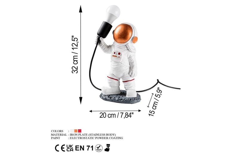 Bordslampa Anroth Flerfärgad - 20 x 15 x 32 cm - Belysning - Inomhusbelysning & lampor - Fönsterlampor & fönsterbelysning - Fönsterlampa på fot