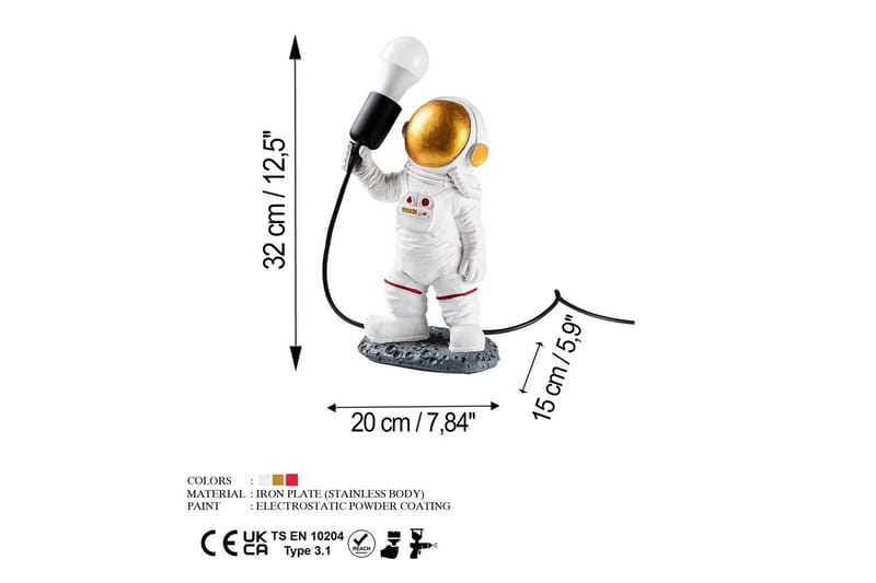 Bordslampa Anroth Flerfärgad - 30 x 15 x 32 cm - Belysning - Inomhusbelysning & lampor - Fönsterlampor & fönsterbelysning - Fönsterlampa på fot