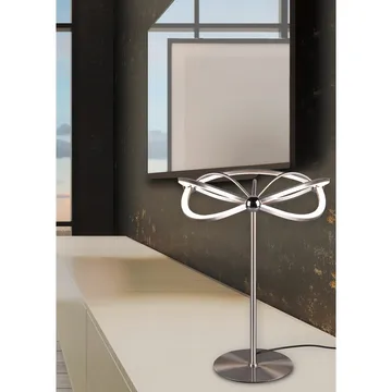 Bordslampa Charivari - Borstad stål - Belysning - Inomhusbelysning & lampor - Fönsterlampor & fönsterbelysning - Fönsterlampa på fot