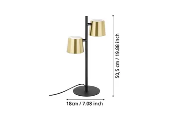 Bordslampa Eglo Altamira Svart/Mässing - Belysning - Inomhusbelysning & lampor - Fönsterlampor & fönsterbelysning - Fönsterlampa på fot