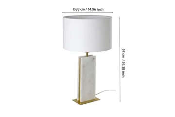 Bordslampa Eglo Belesar Mässing/Vit - Mässing/Vit - Belysning - Inomhusbelysning & lampor - Fönsterlampor & fönsterbelysning - Fönsterlampa på fot