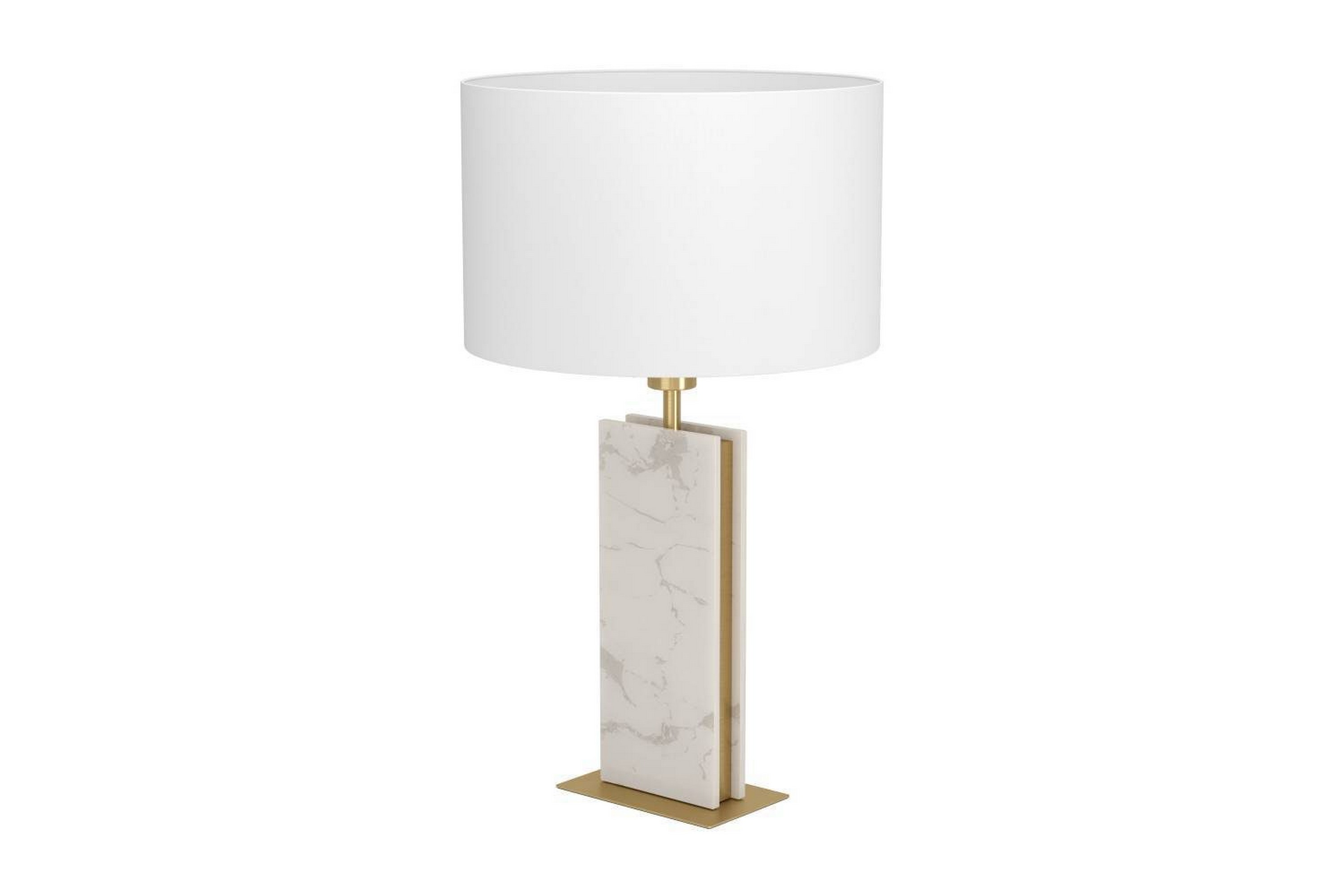 bordslampa eglo belesar mässing/vit - mässing/vit