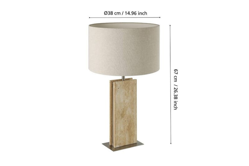 Bordslampa Eglo Belesar Nickel/Natur - Nickel/Natur - Belysning - Inomhusbelysning & lampor - Fönsterlampor & fönsterbelysning - Fönsterlampa på fot