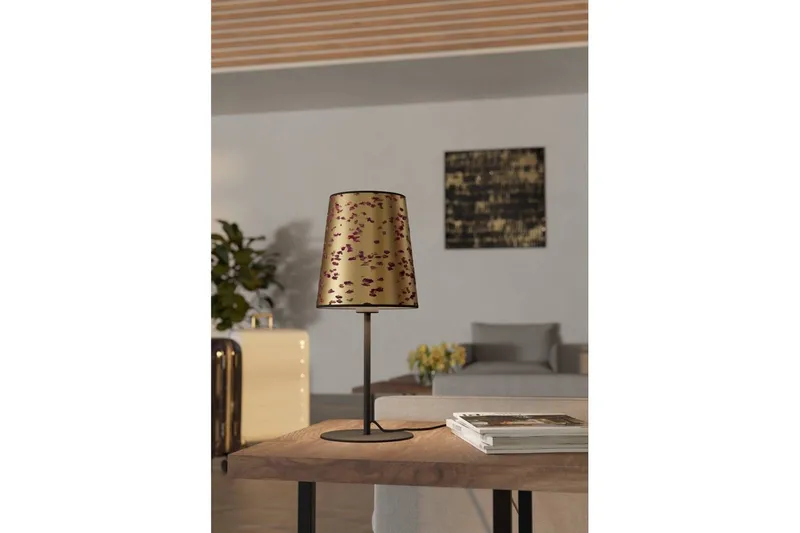 Bordslampa Eglo Castuera Guld med Rosblad - Belysning - Inomhusbelysning & lampor - Fönsterlampor & fönsterbelysning - Fönsterlampa på fot