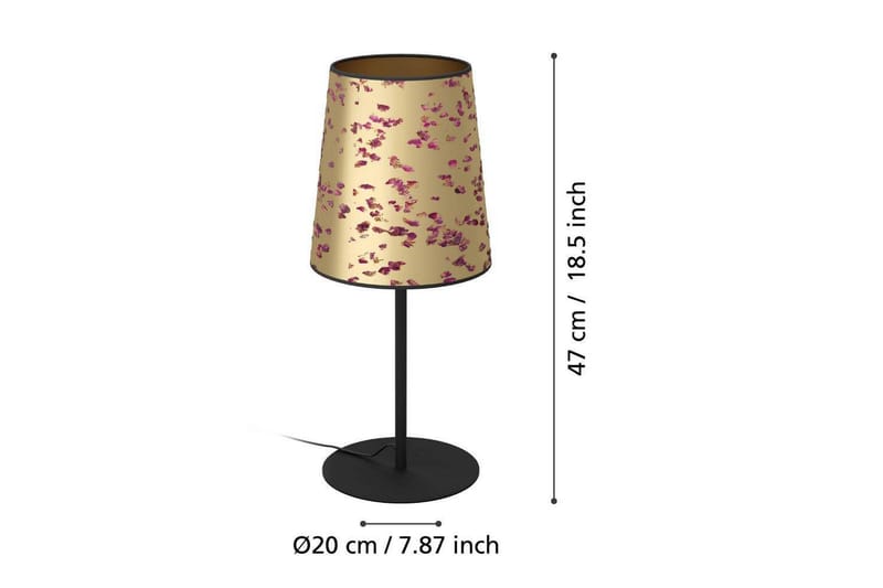 Bordslampa Eglo Castuera Guld med Rosblad - Belysning - Inomhusbelysning & lampor - Fönsterlampor & fönsterbelysning - Fönsterlampa på fot