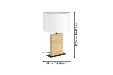 Bordslampa Eglo Contessore Rak Vit/trä - Belysning - Inomhusbelysning & lampor - Fönsterlampor & fönsterbelysning - Fönsterlampa på fot
