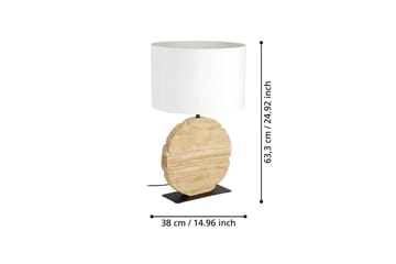 Bordslampa Eglo Contessore Rund Vit/Trä - Belysning - Inomhusbelysning & lampor - Fönsterlampor & fönsterbelysning - Fönsterlampa på fot