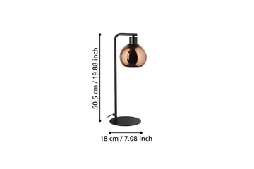 Bordslampa Eglo Cordoba Svart/Koppar - Belysning - Inomhusbelysning & lampor - Fönsterlampor & fönsterbelysning - Fönsterlampa på fot