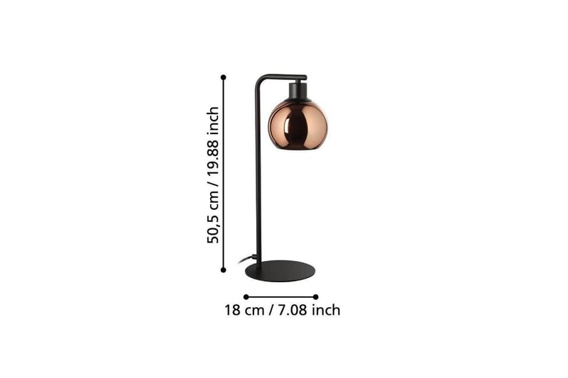 Bordslampa Eglo Cordoba Svart/Koppar - Belysning - Inomhusbelysning & lampor - Fönsterlampor & fönsterbelysning - Fönsterlampa på fot