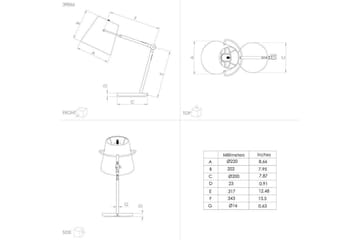 Bordslampa Eglo Granadillos Svart - Belysning - Inomhusbelysning & lampor - Fönsterlampor & fönsterbelysning - Fönsterlampa på fot