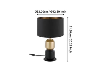 Bordslampa Eglo Laurignano Svart/Guld - Belysning - Inomhusbelysning & lampor - Fönsterlampor & fönsterbelysning - Fönsterlampa på fot