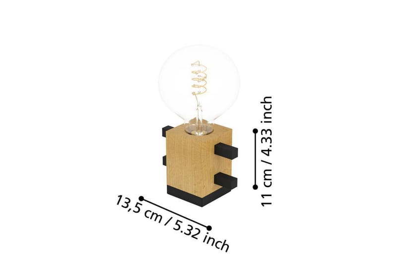 Bordslampa Eglo Levantara Svart/Trä - Belysning - Inomhusbelysning & lampor - Fönsterlampor & fönsterbelysning - Fönsterlampa på fot