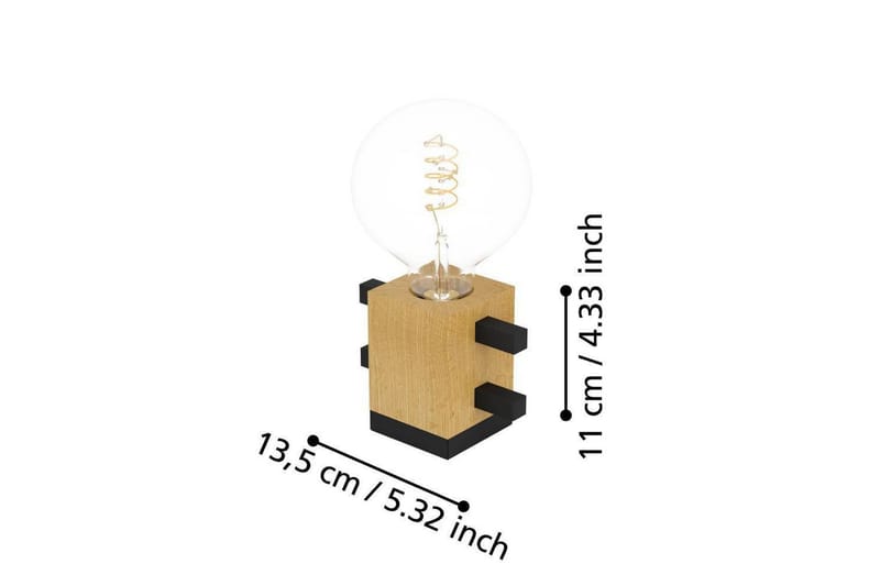 Bordslampa Eglo Levantara Svart/Trä - Belysning - Inomhusbelysning & lampor - Fönsterlampor & fönsterbelysning - Fönsterlampa på fot