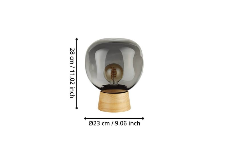 Bordslampa Eglo Magacela Grå/Transparent - Belysning - Inomhusbelysning & lampor - Fönsterlampor & fönsterbelysning - Fönsterlampa på fot